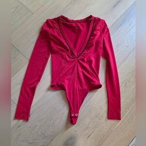 Good American Red And Black Bodysuit